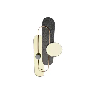 Μοντέρνα μεταλλική διακόσμηση τοίχου PVC DKD Home Decor image-1