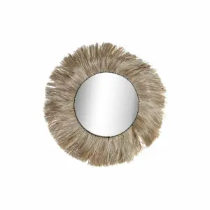 Miroir mural ronde en jute et verre DKD Home Decor image-0