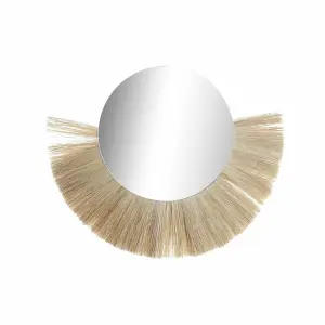 Miroir mural avec frange en verre et jute DKD Home Decor image-0