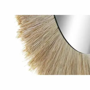 Miroir mural avec frange en verre et jute DKD Home Decor image-1