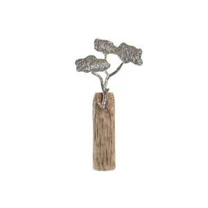 Figurine décorative arbre colonial tronc en aluminium et bois de manguier DKD Home Decor image-0