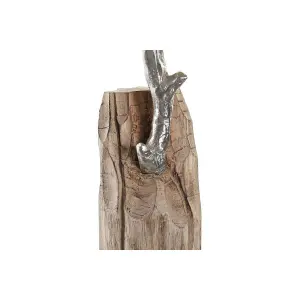 Figurine décorative arbre colonial tronc en aluminium et bois de manguier DKD Home Decor image-2