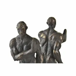Βιβλιοστάτης από ρητίνη DKD Home Decor Homme 14x8,4x25 cm (x2) image-2