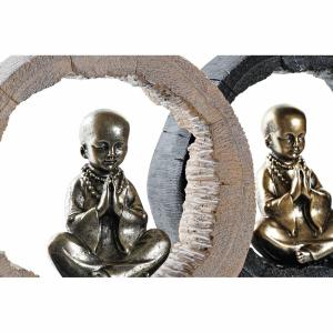 Oriental munkfigurine DKD Home Decor (x2) image-1