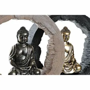 Orientalsk buddha figurine DKD Home Decor 20,8x6x18,5 cm (x2) image-1