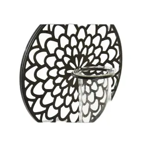 Glass and metal candleholder DKD Home Decor image-1