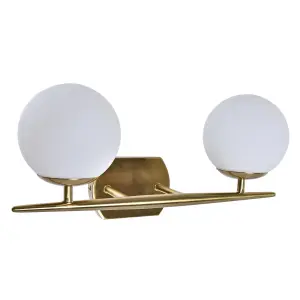 Glass and metal wall lamp DKD Home Decor image-0