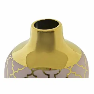 Ανατολικός βάζος από πορσελάνη με χρώμιο DKD Home Decor image-2