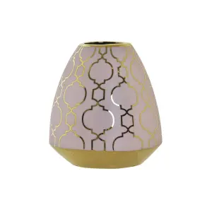 Ανατολικός βάζος από πορσελάνη με χρώμιο DKD Home Decor image-0