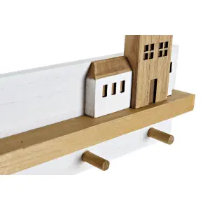 Ξύλινο κρεμάστρα με σπίτια πόλης DKD Home Decor image-1