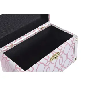 Κουτί αποθήκευσης από ξύλο και ύφασμα DKD Home Decor 24x18x19 cm (x2) image-3