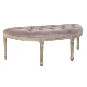 Bench seat in polyester, velvet and rubberwood DKD Home Decor image-0