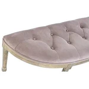 Bench seat in polyester, velvet and rubberwood DKD Home Decor image-2