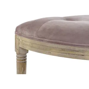 Bench seat in polyester, velvet and rubberwood DKD Home Decor image-3