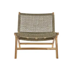Teak wood armchair DKD Home Decor 65x80x68 cm image-1