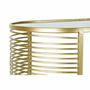 Metal glass coffee table DKD Home Decor 101,5x46x46 cm image-3