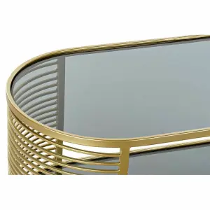Metal glass coffee table DKD Home Decor 101,5x46x46 cm image-2