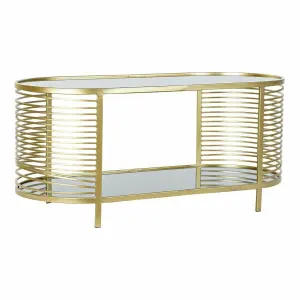 Metal glass coffee table DKD Home Decor 101,5x46x46 cm image-1
