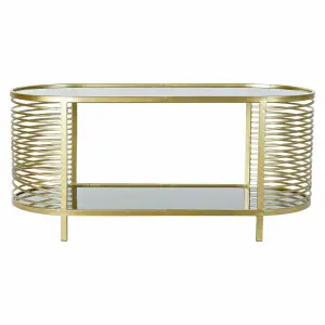 Metal glass coffee table DKD Home Decor 101,5x46x46 cm image-0