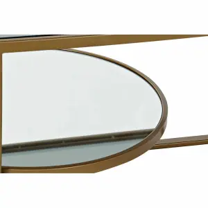Metal glass coffee table DKD Home Decor 90x50x35 cm image-1