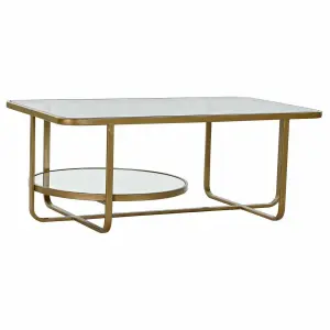 Metal glass coffee table DKD Home Decor 90x50x35 cm image-3