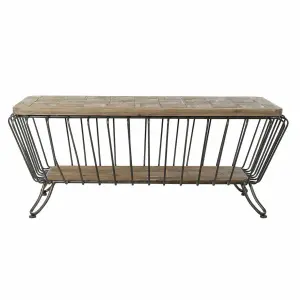 Metal pine coffee table DKD Home Decor 125x64x51 cm image-0