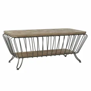 Metal pine coffee table DKD Home Decor 125x64x51 cm image-1
