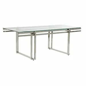 Stainless steel glass coffee table DKD Home Decor image-1