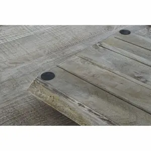 Natural wood metal coffee table DKD Home Decor 120x120x55 cm image-6