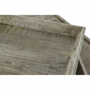 Natural wood metal coffee table DKD Home Decor 120x120x55 cm image-5