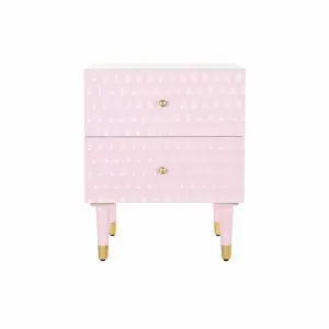 Nachttisch Metall Mangoholz DKD Home Decor