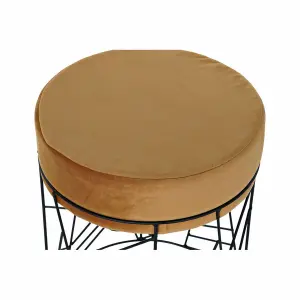 Pouf polyester terre cuite DKD Home Decor 33x33x42 cm image-1