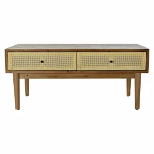 Rattan fir coffee table DKD Home Decor