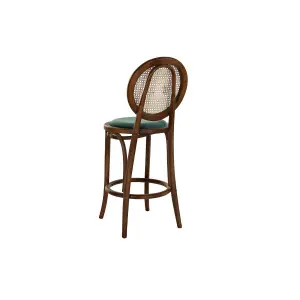 Rattan wood stool DKD Home Decor 43x43x108 cm image-1