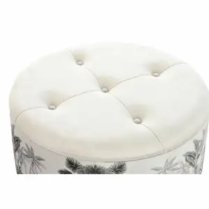 Polyester MDF pouffe DKD Home Decor 80x80x43 cm image-3