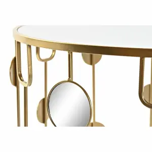 Mirror coffee table with geometric pattern DKD Home Decor 80x80x45 cm (x2) image-2