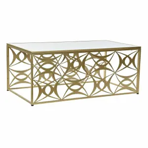 Mirror and metal coffee table DKD Home Decor image-1