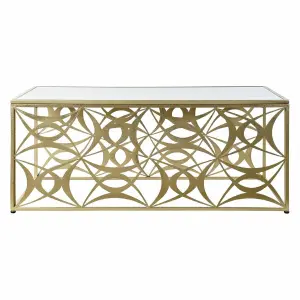 Mirror and metal coffee table DKD Home Decor image-0