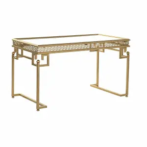 Sofabord med spejl i metal og aluminium DKD Home Decor image-1