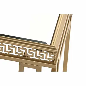 Sofabord med spejl i metal og aluminium DKD Home Decor image-2
