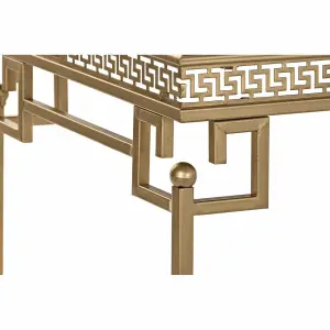 Sofabord med spejl i metal og aluminium DKD Home Decor image-3