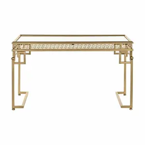 Sofabord med spejl i metal og aluminium DKD Home Decor image-0