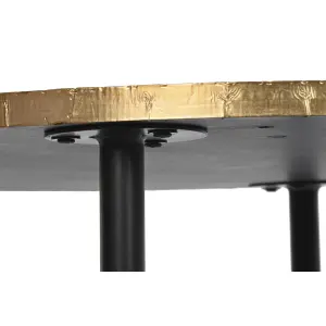 Wooden metal coffee table DKD Home Decor Glamour 85x85x45 cm image-1