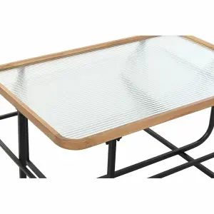 Metal glass coffee table DKD Home Decor image-3