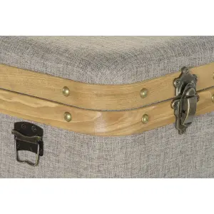 Aufbewahrungsbox Holz Metall DKD Home Decor 40,5x40,5x41,5 cm (x3) image-2