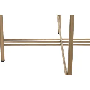Modern side table in metal and marble DKD Home Decor image-2