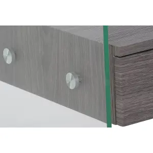 Wood and glass bedside table MDF DKD Home Decor 50x40x45,5 cm image-2