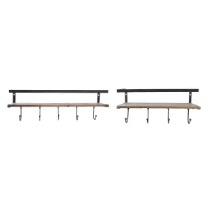 Garderobe hylde i MDF og metal DKD Home Decor image-0