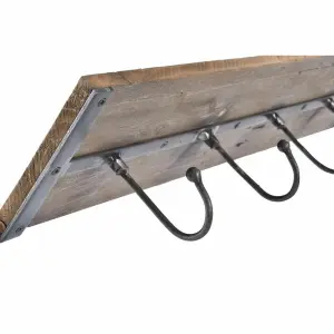 Garderobe hylde i MDF og metal DKD Home Decor image-2