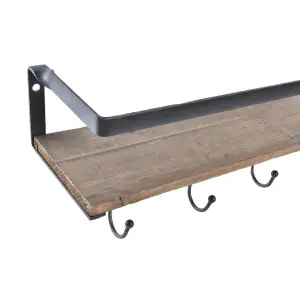 Garderobe hylde i MDF og metal DKD Home Decor image-3